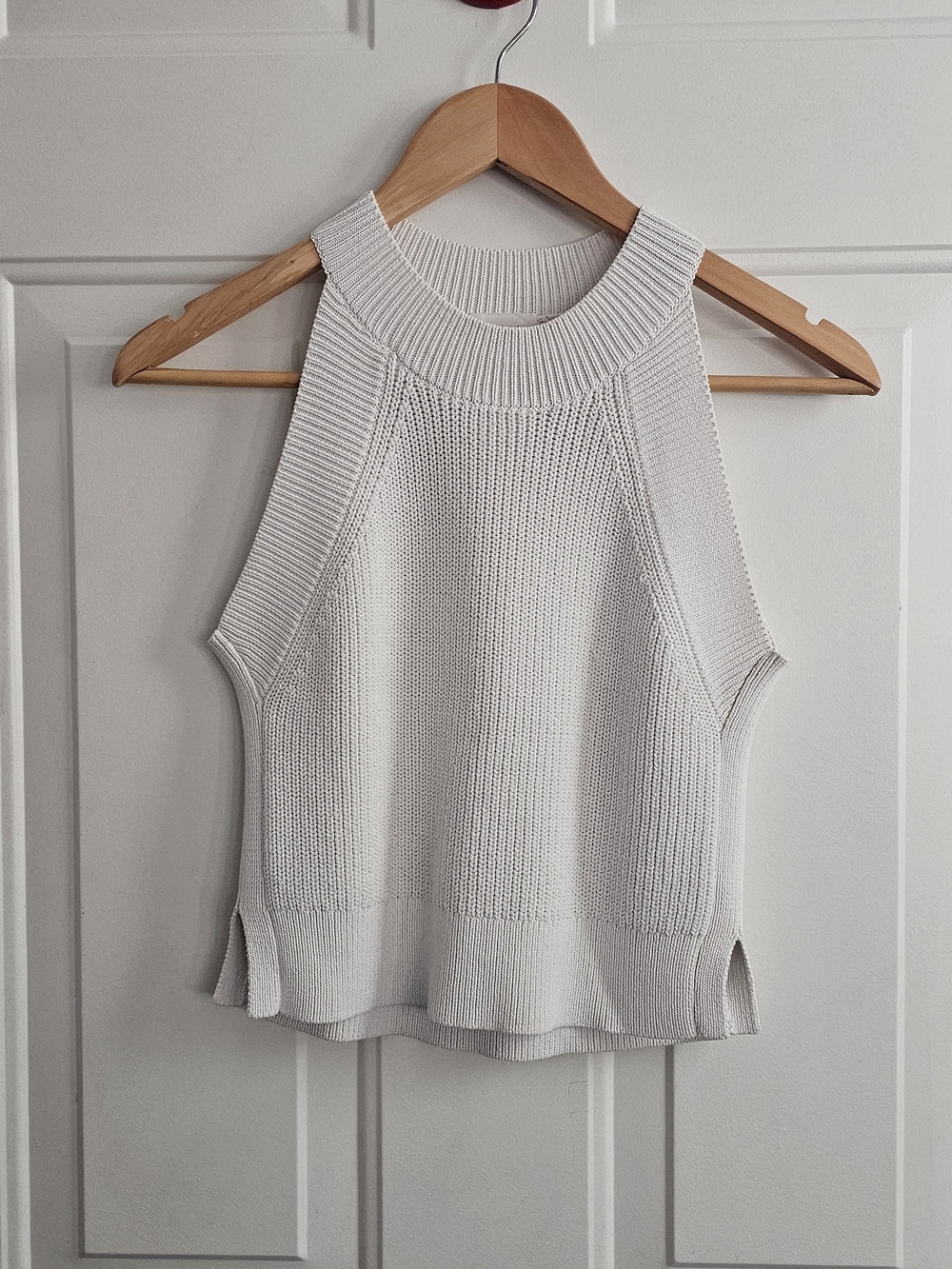 Wilfred Sleeveless Knit Halter Tank Top - White
